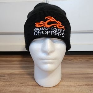 Vintage Orange County Choppers Black Beanie Hat Y2K